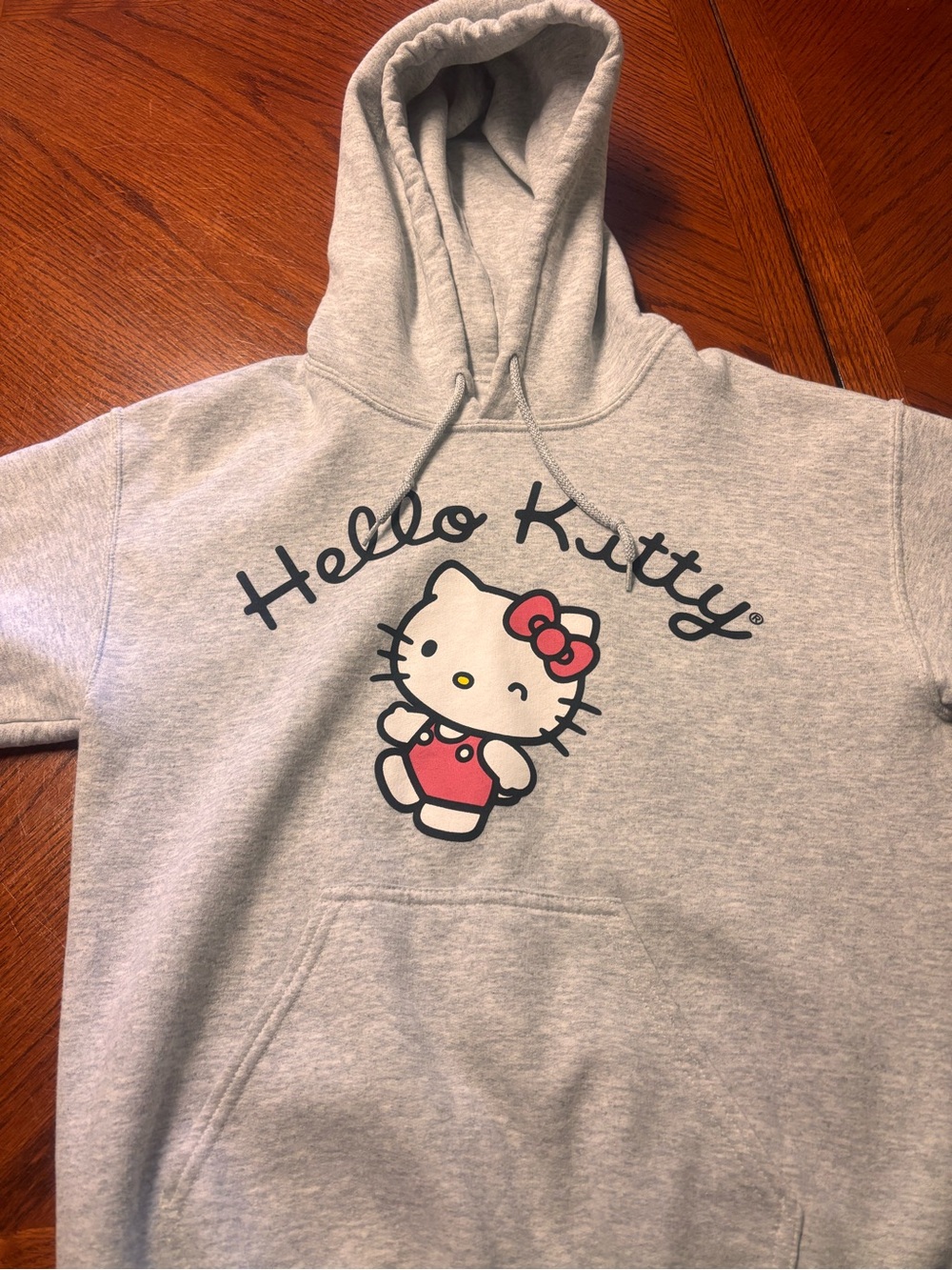 Sanrio Hello Kitty Interior Label hoodie - Pale Pink with Black Print - Picture 2 of 5